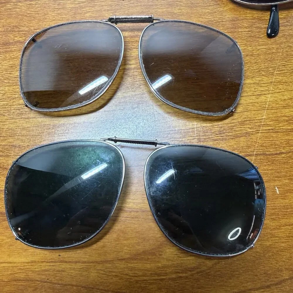 Looking Glass 8002 Lot Of 3 And Sunglasses Clip Full Rim Eyeglasses Frame & Case